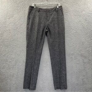 Garnet Hill Mid Rise Straight Leg Wool Blend Dress Pants Gray Women's 10 x 32‎